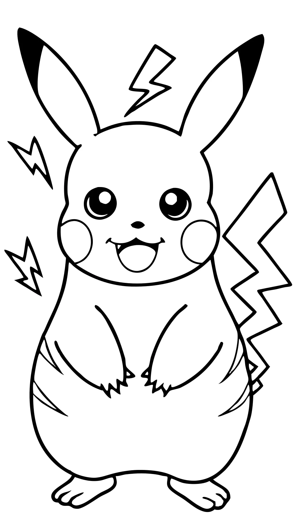 Página para colorear de Pikachu imprimible